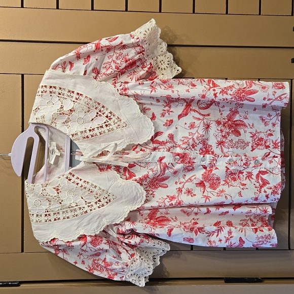 Entro Ivy Floral Top- Magenta Size Small - Picture 2 of 8